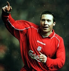 Nick Barmby-Signed for Liverpool from Everton on this day 18th July 2000